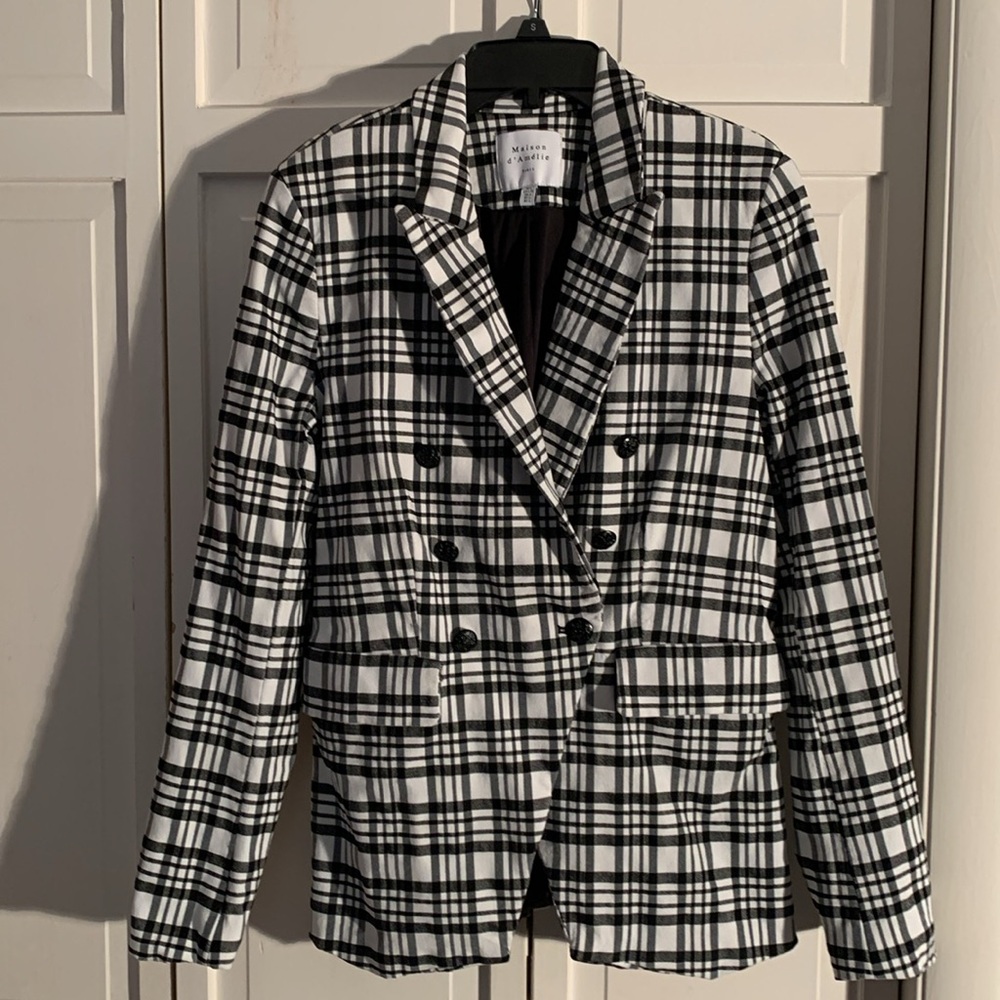 Maison D' Amelie Paris Black & White Blazer EUC